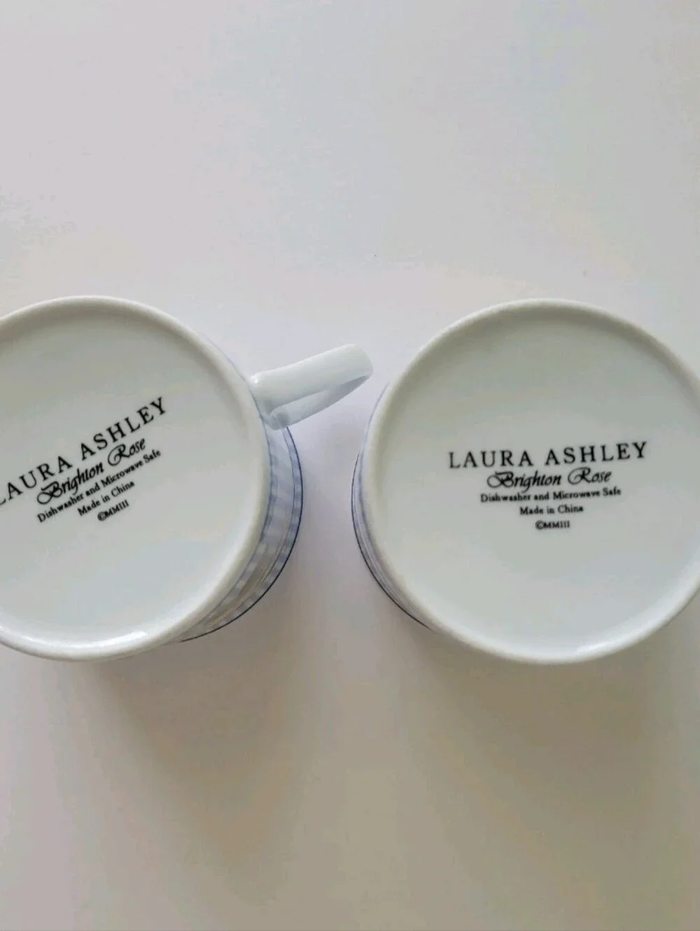 Laura Ashley Brighton Rose Tea Cup and Saucer Set of 2 Dishwasher Microwave Safe